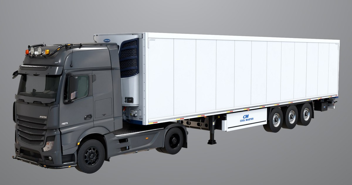 Heavy Truck 03 Refrigerator Trailer Interior URP HDRP Textures