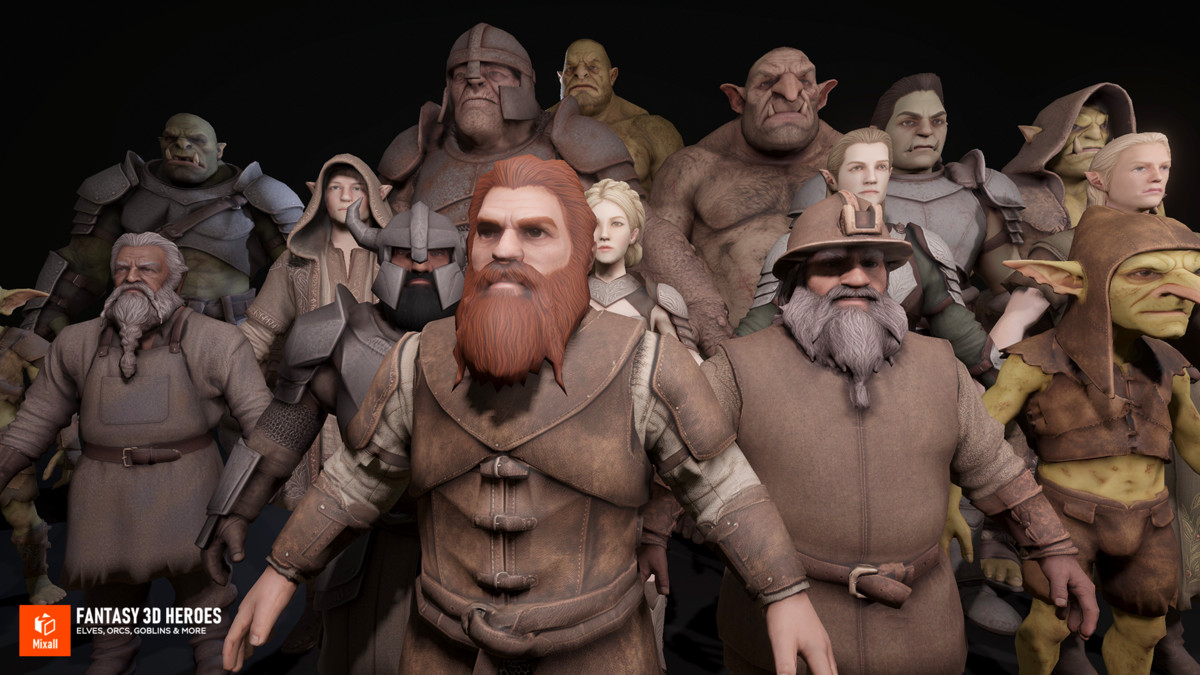 Fantasy 3D Heroes: Elves, Orcs, Goblins & More