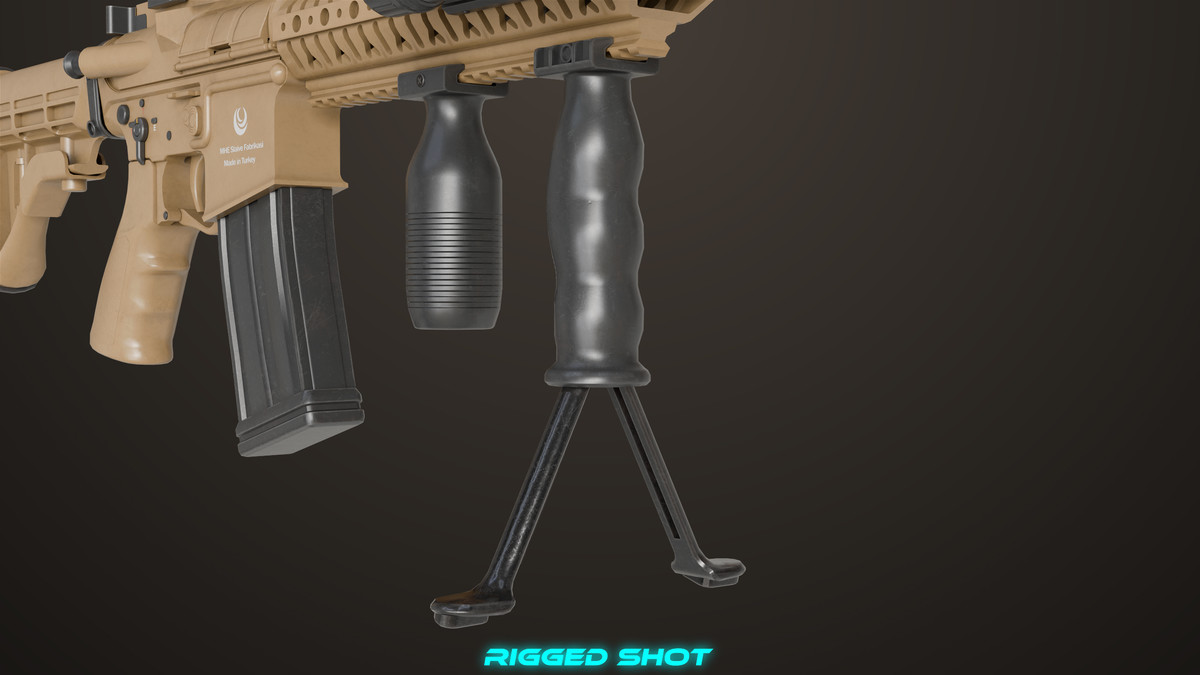 Machine Gun 17 Sandal URP HDRP Textures