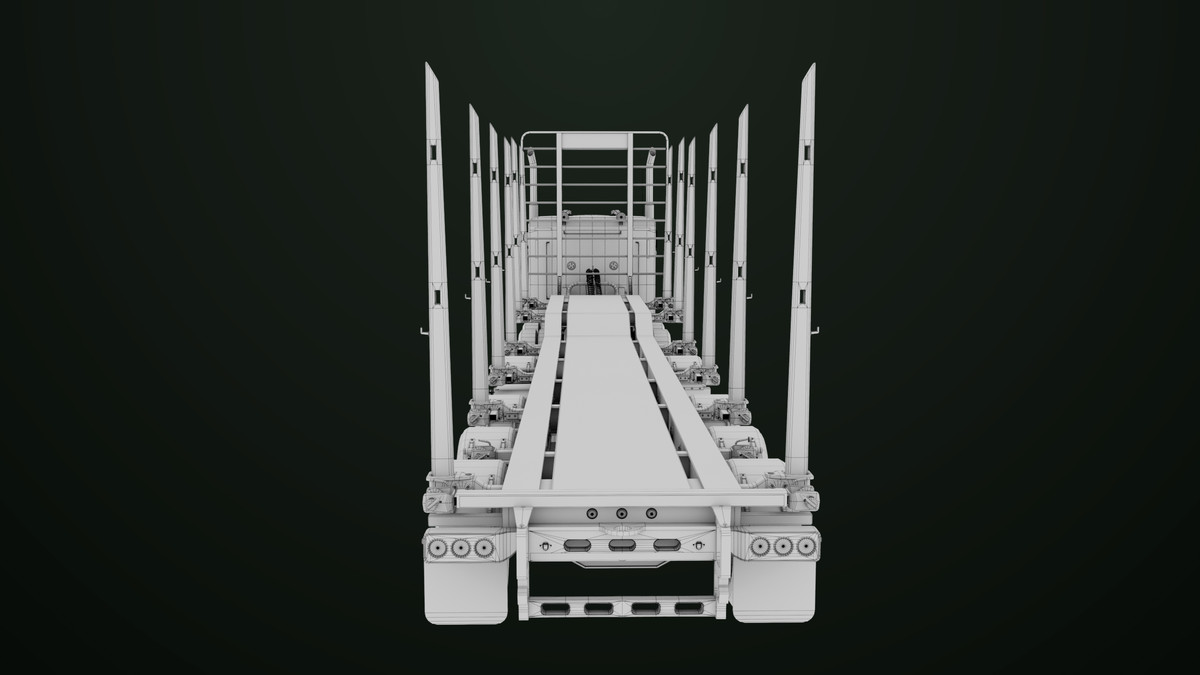 Truck 07 Log Trailer with All Loads Collection