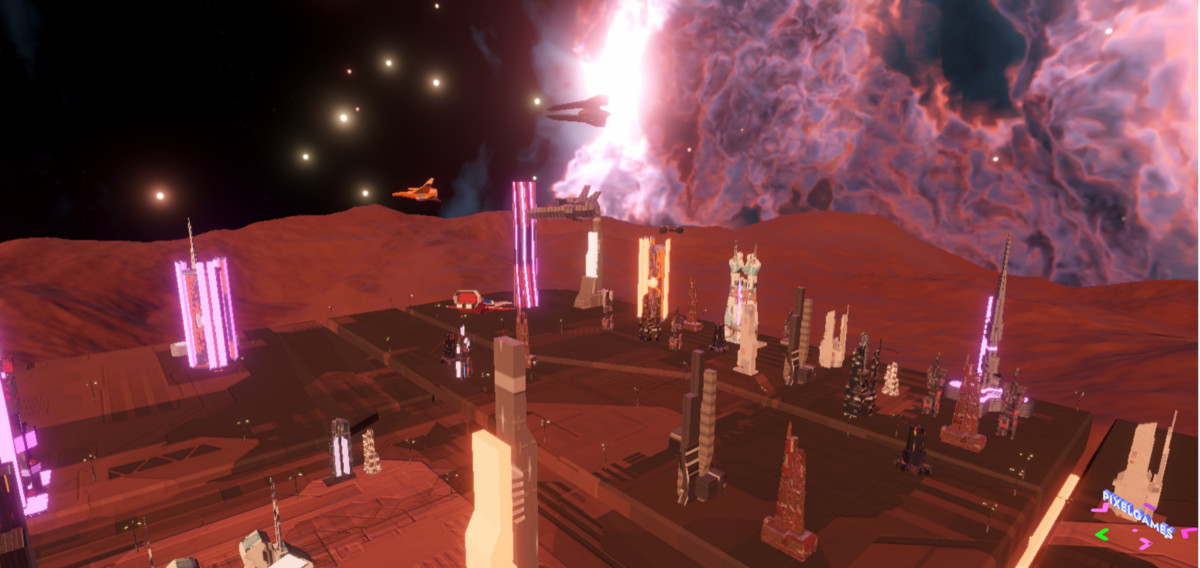 URP Mars Space Terrain: Sci-Fi Jet Fleet, Sci-Fi VFX & Modular City Builder