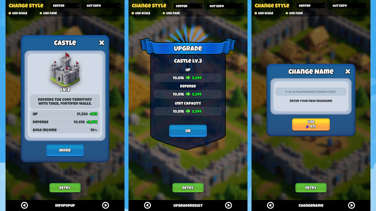 Casual Strategy UI Kit - Mobile RPG Core & Build Pack