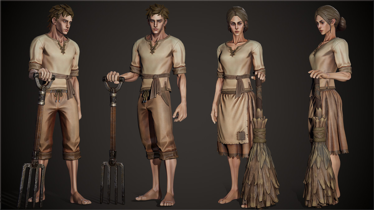 Stylized Medieval Villagers