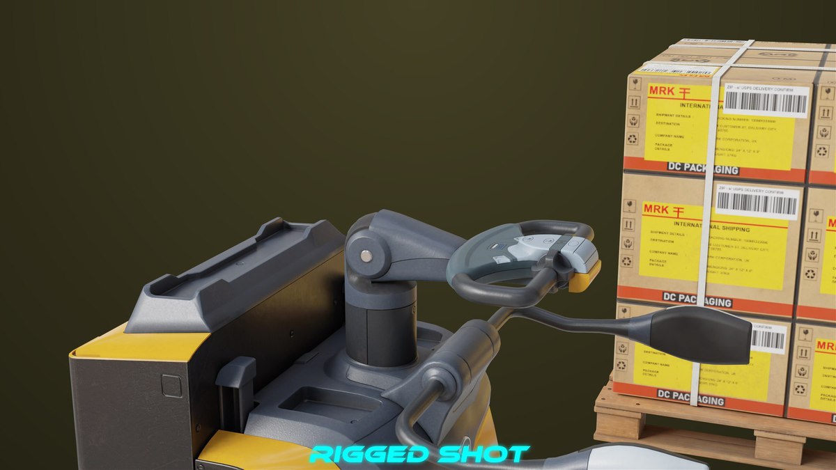 Forklift Trucks and Pallet Yellow Collection URP HDRP Textures