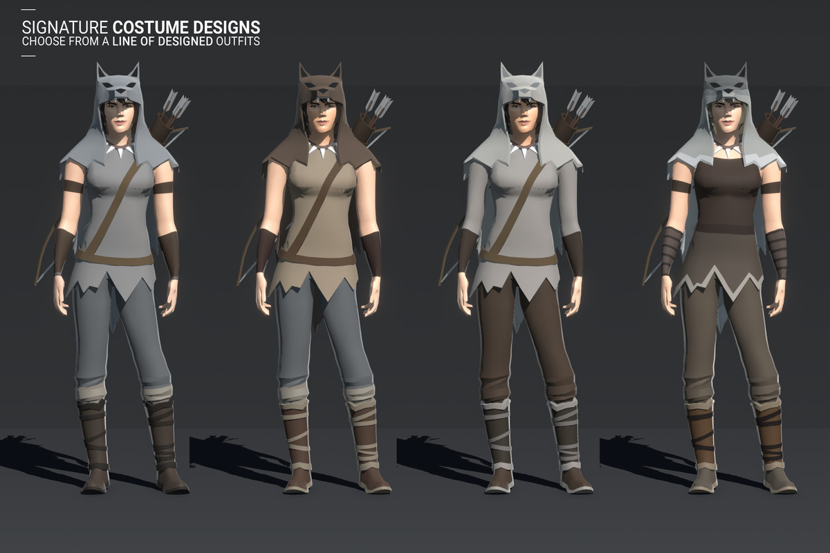 Polyquest Heroes: Warrior I Huntress