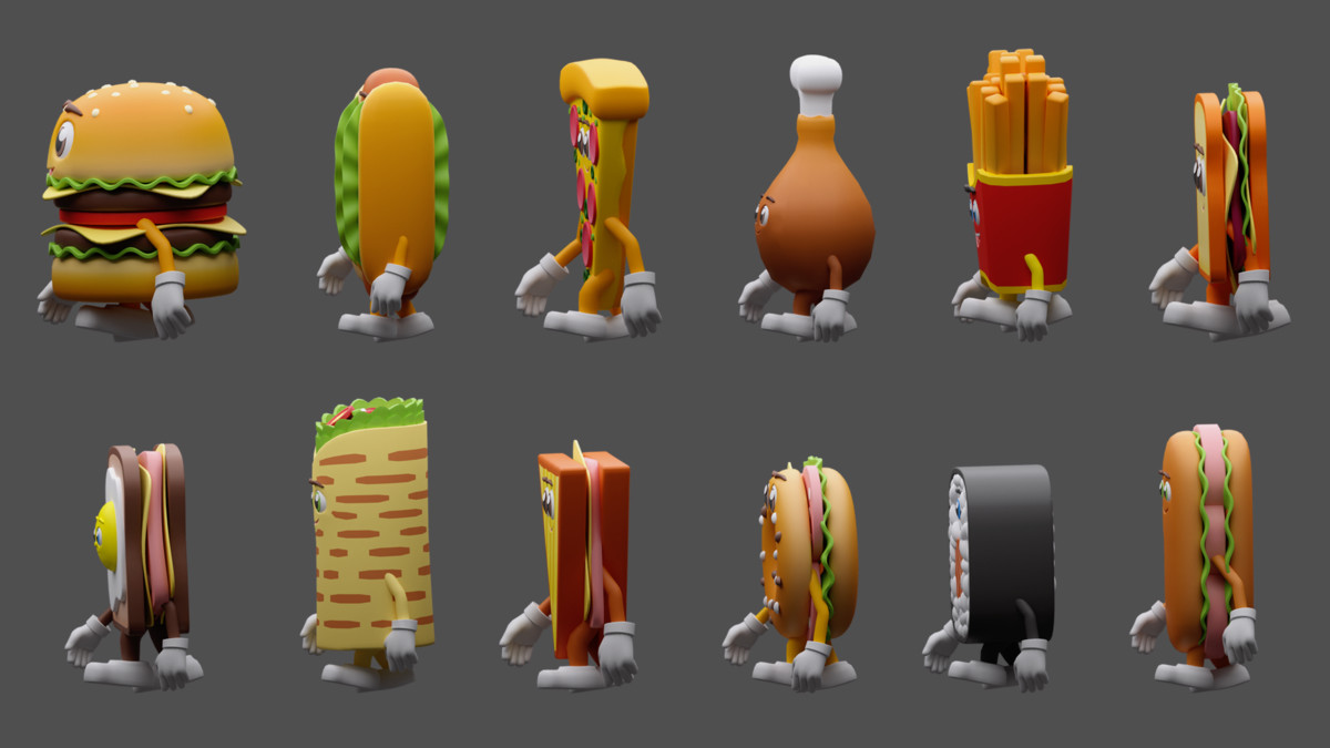 Cartoon characters snacks