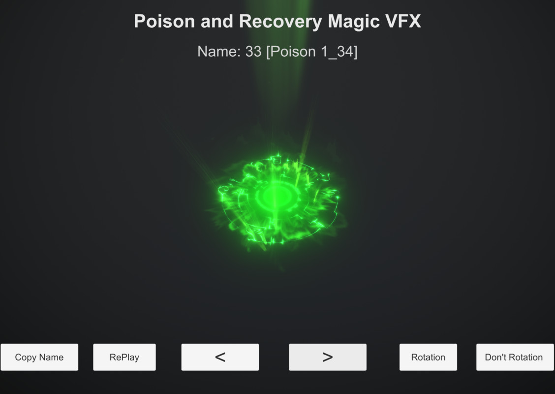 Poison and Recovery Magic VFX