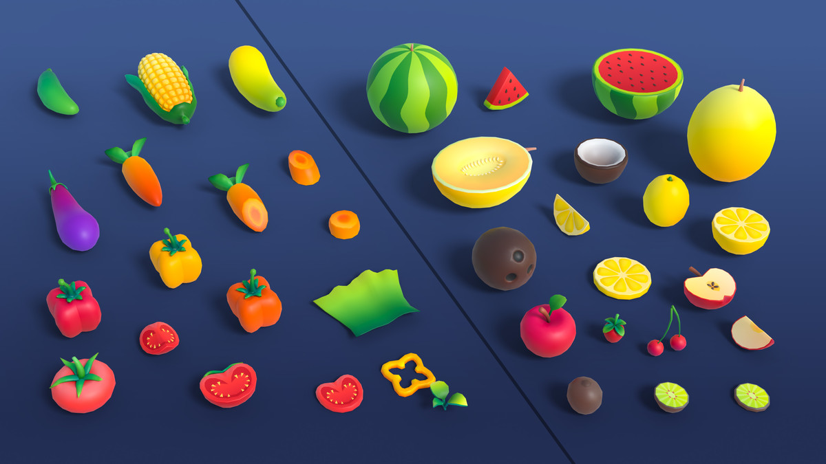 Food Mini - Low Poly 3D Models Pack