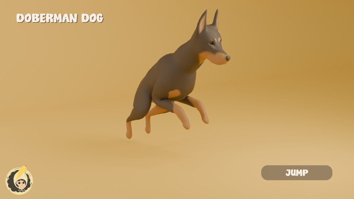 Animated Doberman Dog