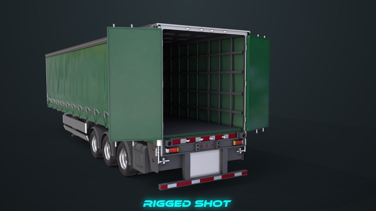 Curtainsider Trailer 4 Variant Collection URP HDRP Textures