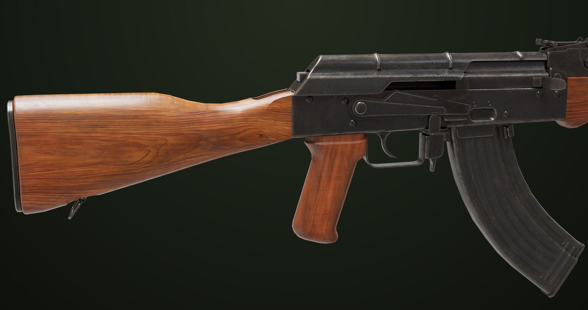 Light Machine Gun 10 Wood URP HDRP Texture