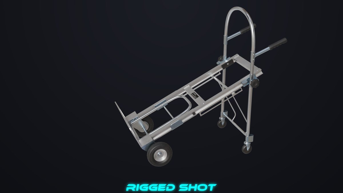 Convertible Hand Truck Steel URP HDRP Textures