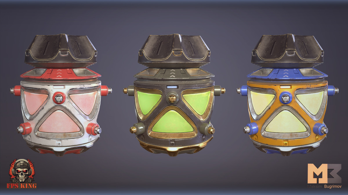 Sci_Fi Hands With Grenade (Animations)