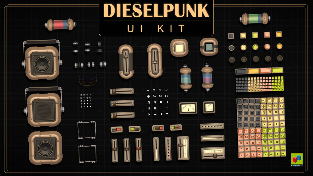 Dieselpunk UI/GUI Kit