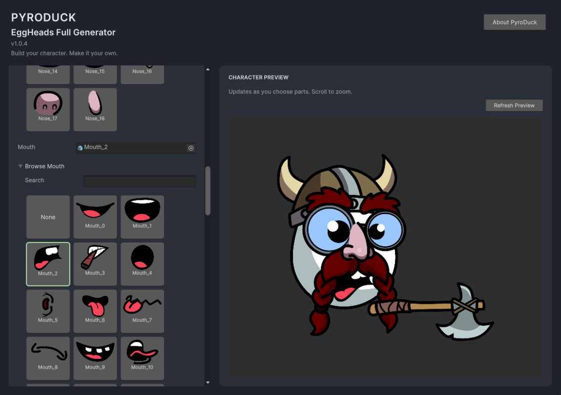 Egg Heads 2D — Modular Character Creator