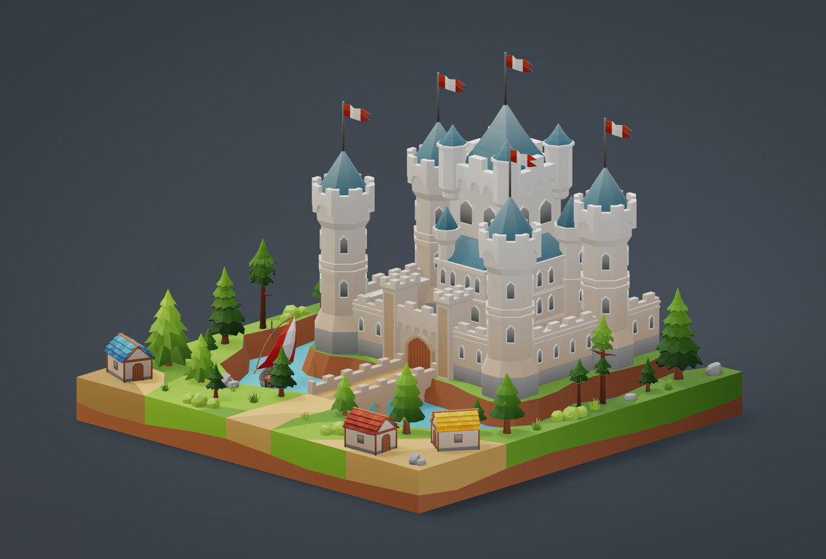 Low Poly Medieval Locations Pack