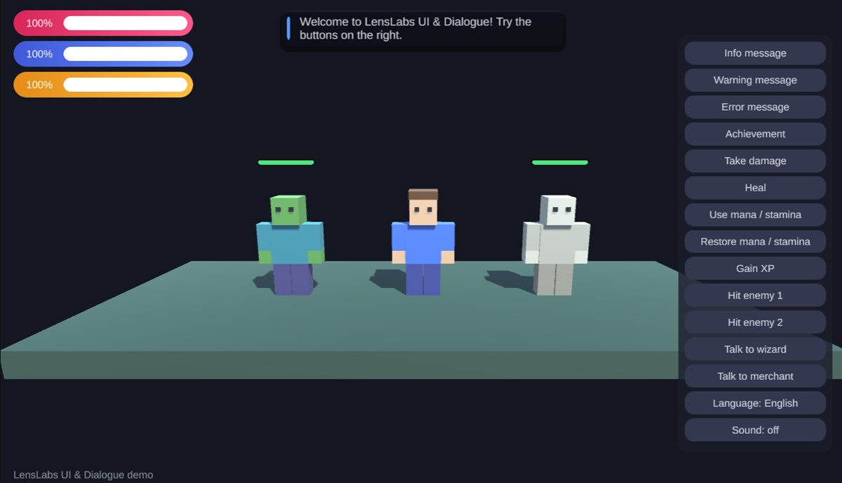 LensLabs UI & Dialogue