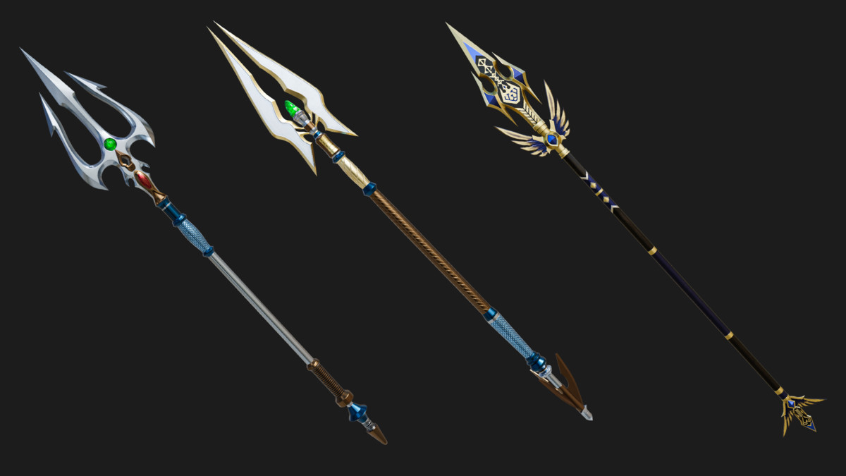 6 Fantasy Trident Bundle URP HDRP Textures