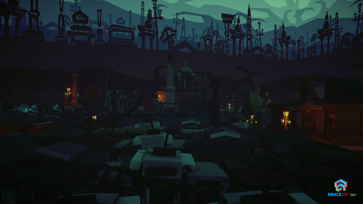 NecroPOLY - Low Poly Cemetery Kit — FREE - Dark Corners