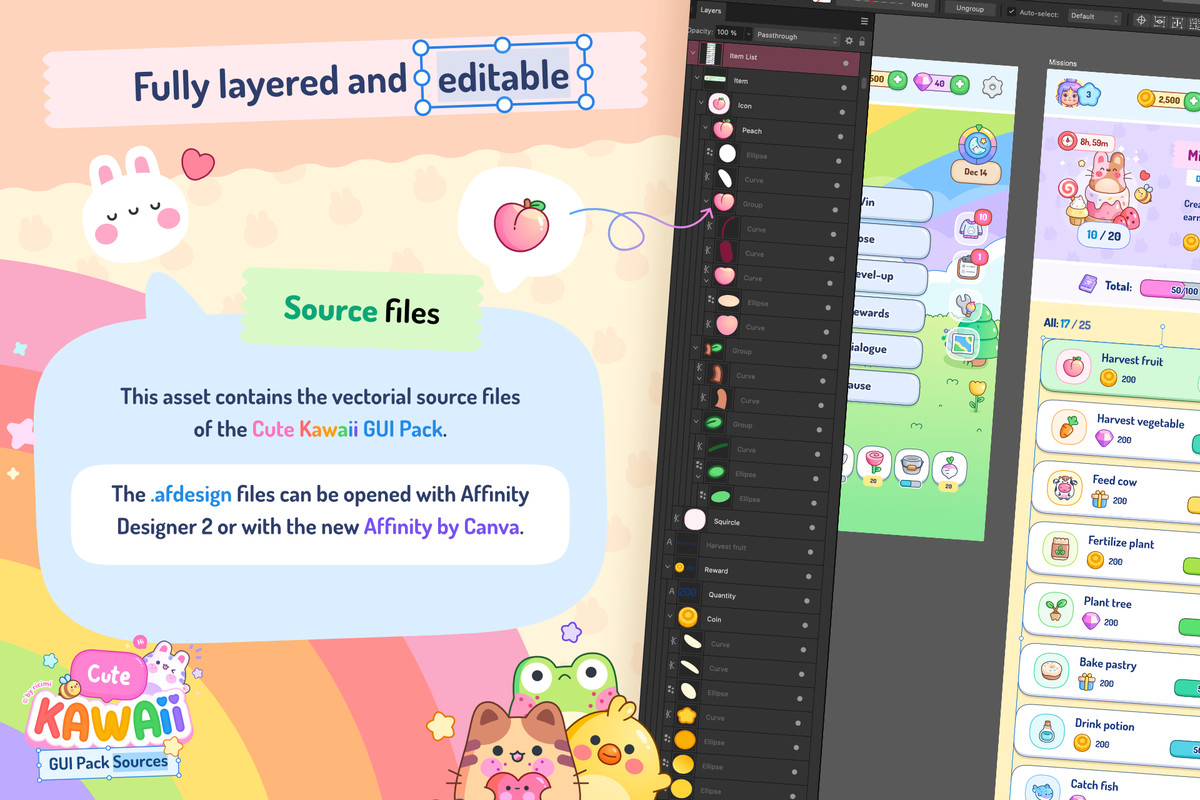 Cute Kawaii GUI Pack Sources