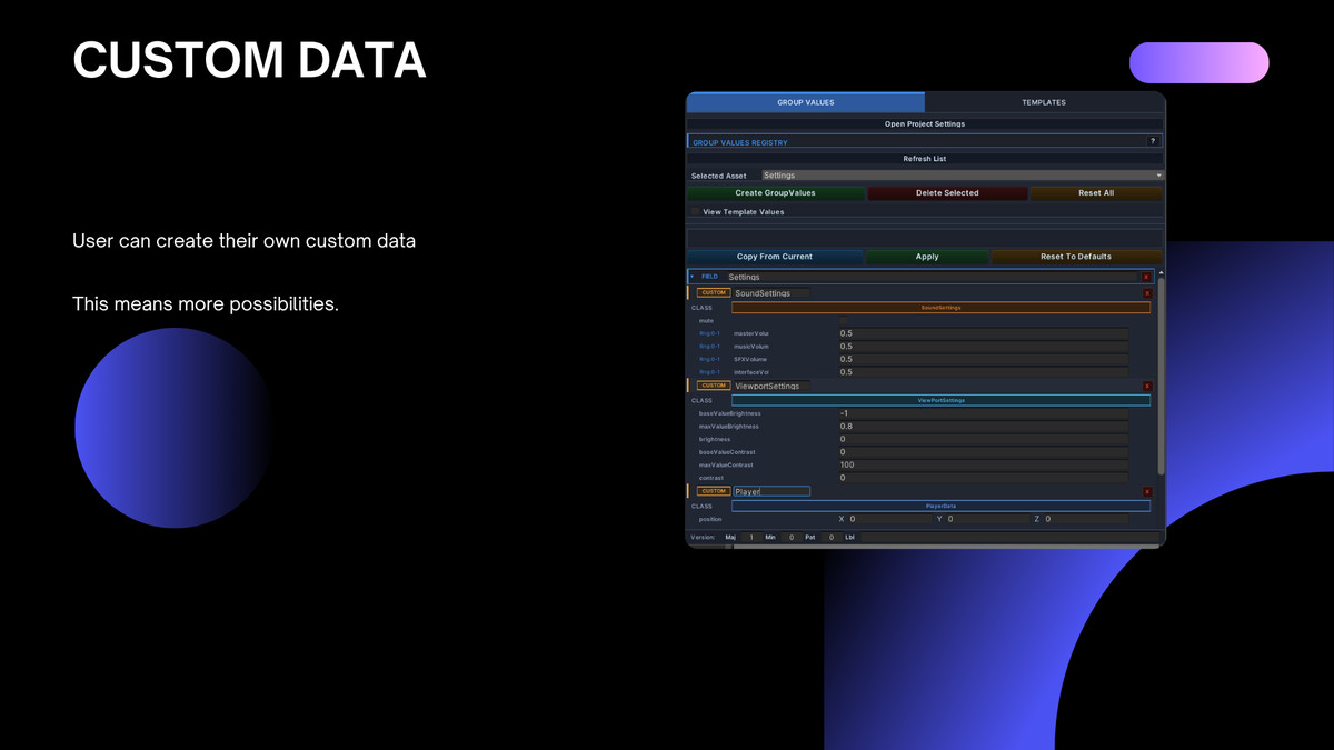 Group Values Load System