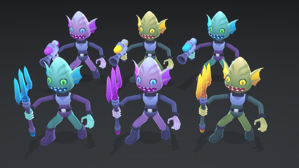 Stylized - CuteAliensPack / Asset Bundle
