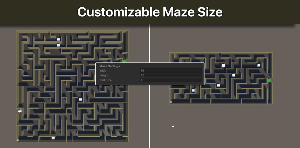 Maze Builder Pro 2 – Advanced Procedural Maze Generator with NavMesh & Spawning