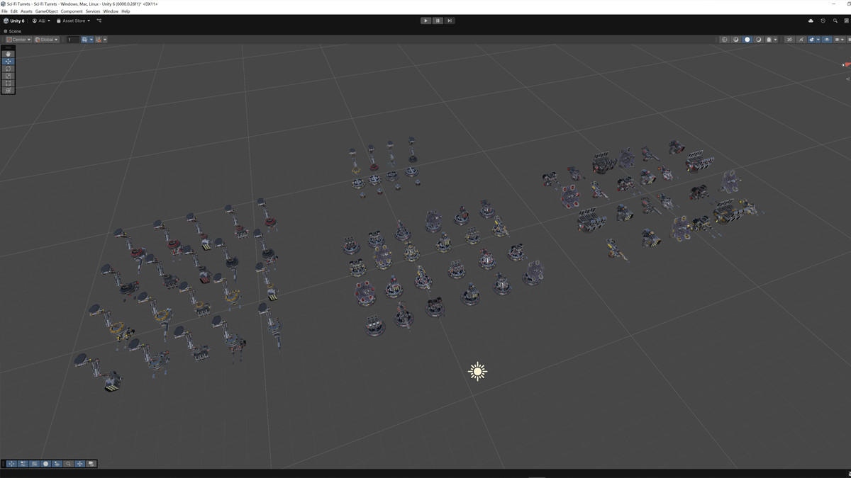 Sci-Fi Turrets pack 1