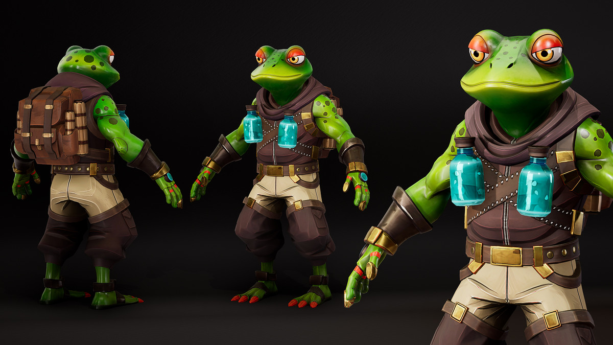 Stylized Alchemist Frog – Fantasy Character Pack (3 Skins)