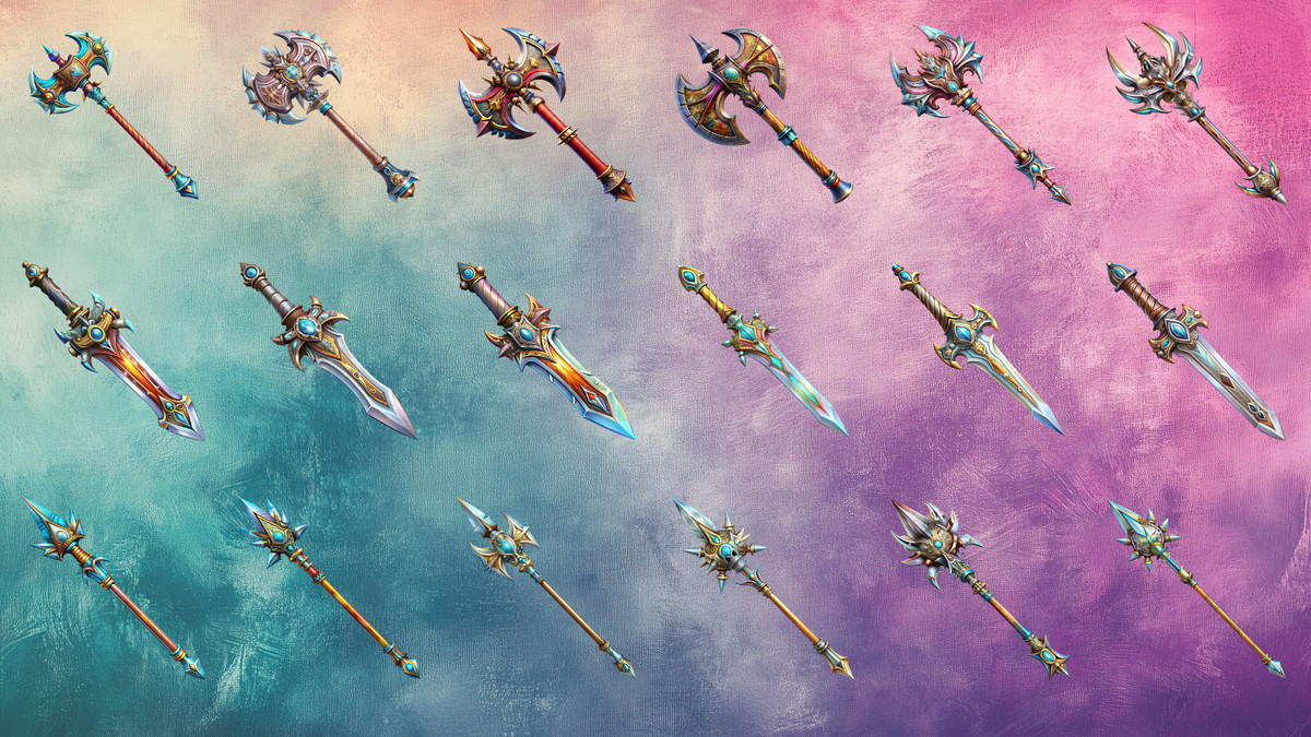 160 Weapon Icons Pack for Video Games - High-Resolution 2D Assets