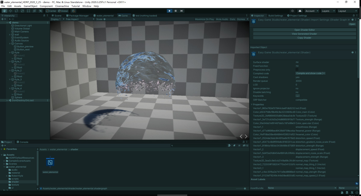 Water Elemental Shader - HDRP