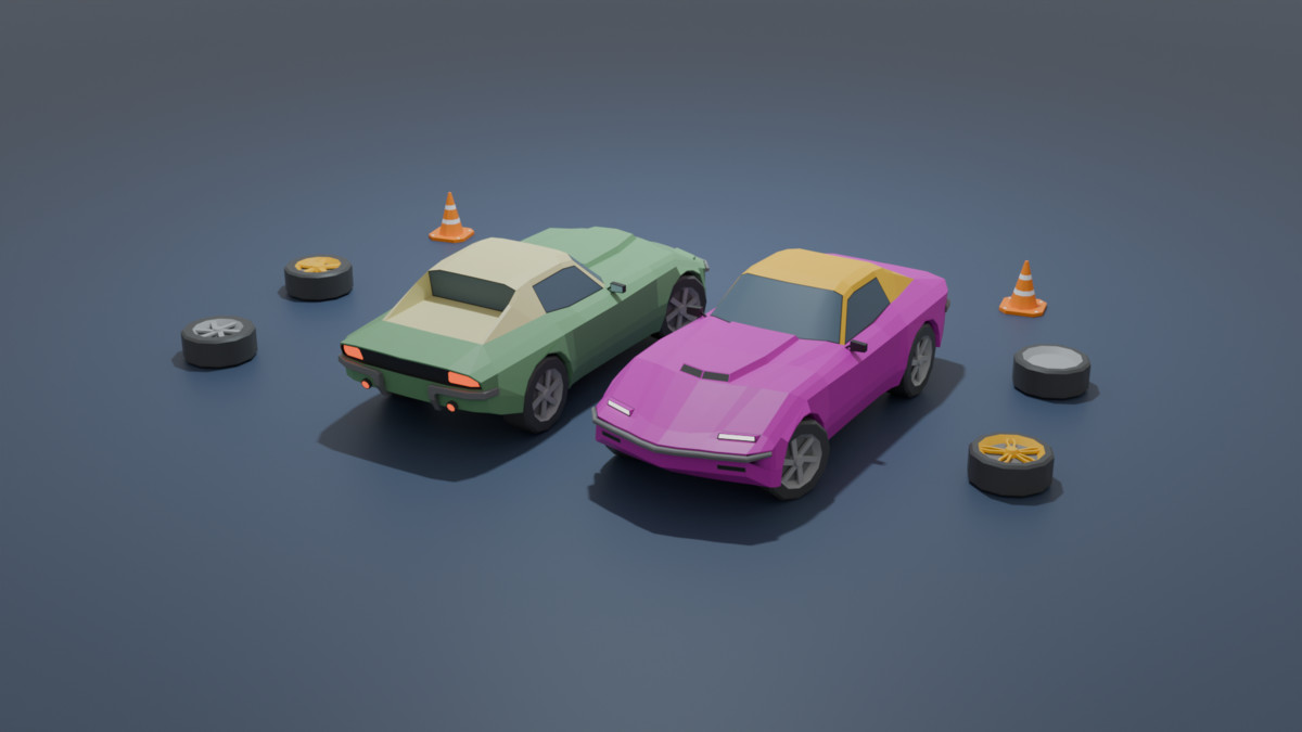 Mobile Optimize-Low Poly Cars