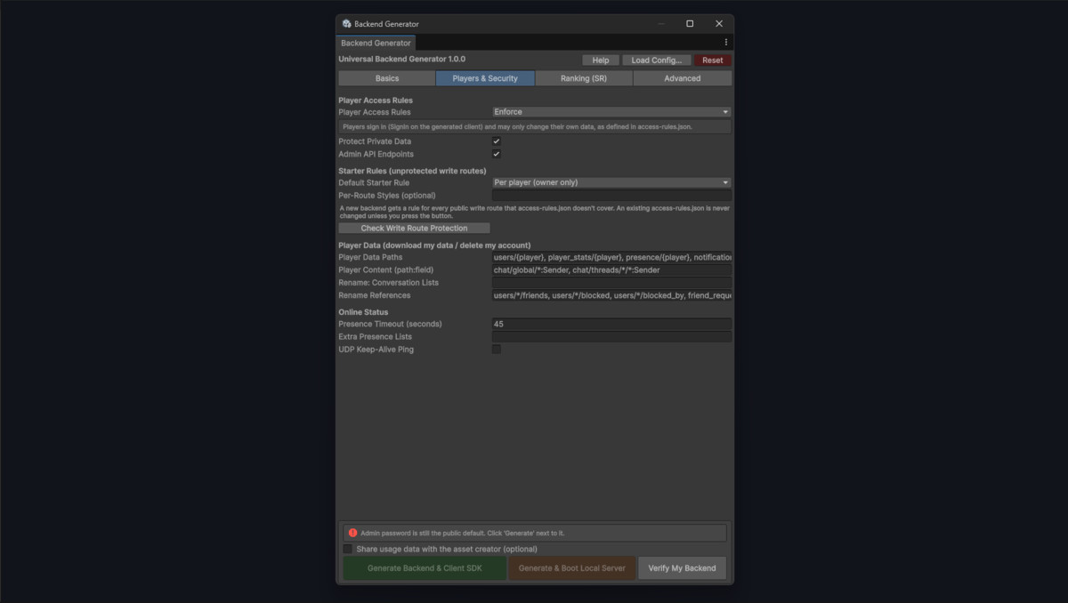 Universal Backend Generator