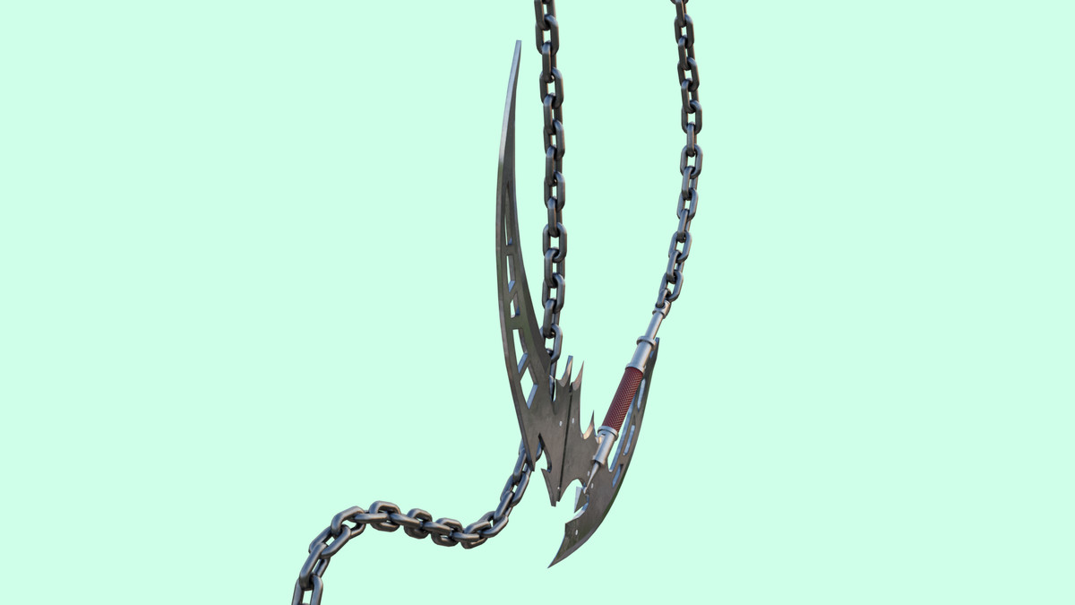 Chain Flail Blade Weapon URP and HDRP Textures