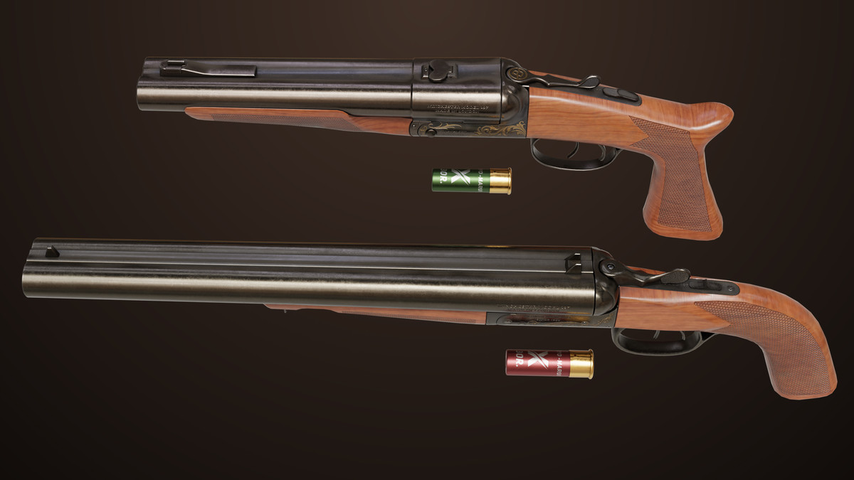 Small Medium Shotgun Black Single Mat URP HDRP Textures