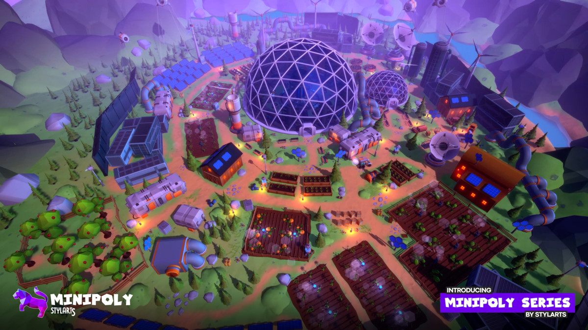 Minipoly Series - Eco-Future Farm Village ( Stylized Lowpoly Environment )
