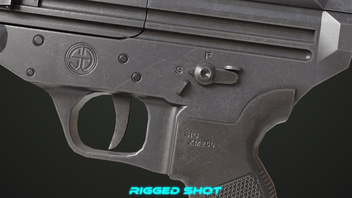 Machine Gun 14 Black URP HDRP Textures