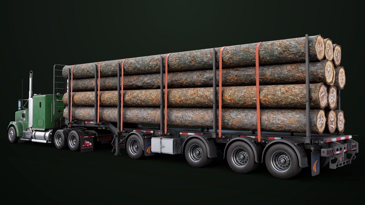 Truck 07 Log Trailer with All Loads Collection