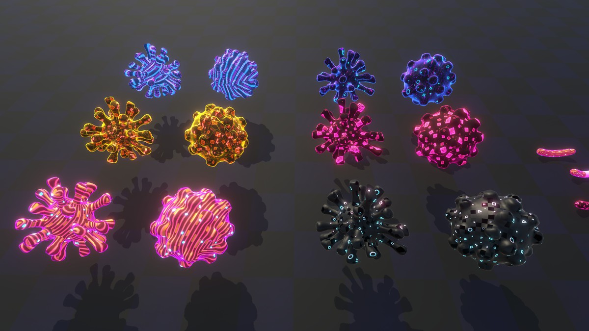 Neon Cyber Viruses