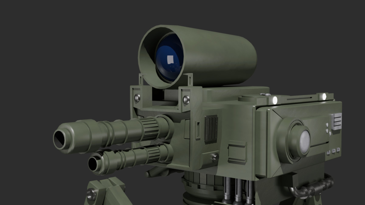 Quad-Leg Military Turret