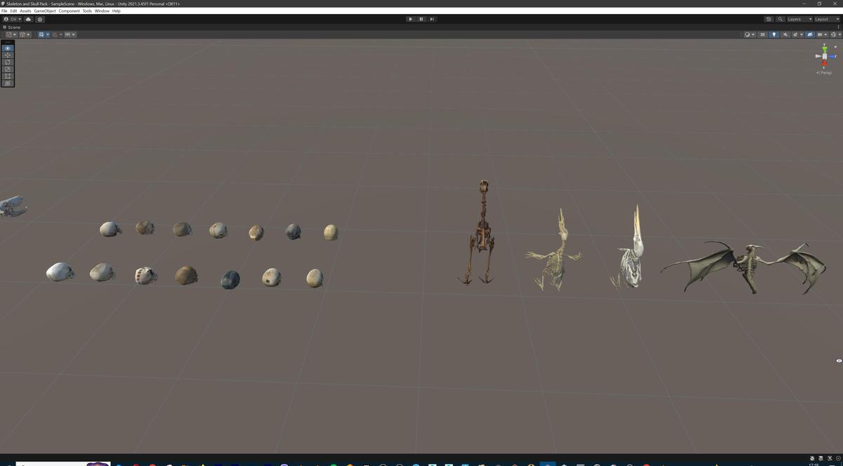 Ultimate Skeleton and Skull Pack. Game-ready low-poly assets