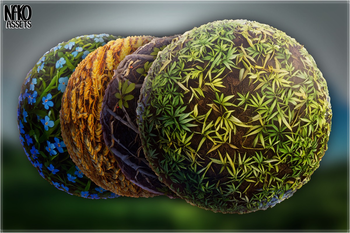 Forest 4K Materials x118 Textures of Realistic Nature | PBR HQ Terrain Pack