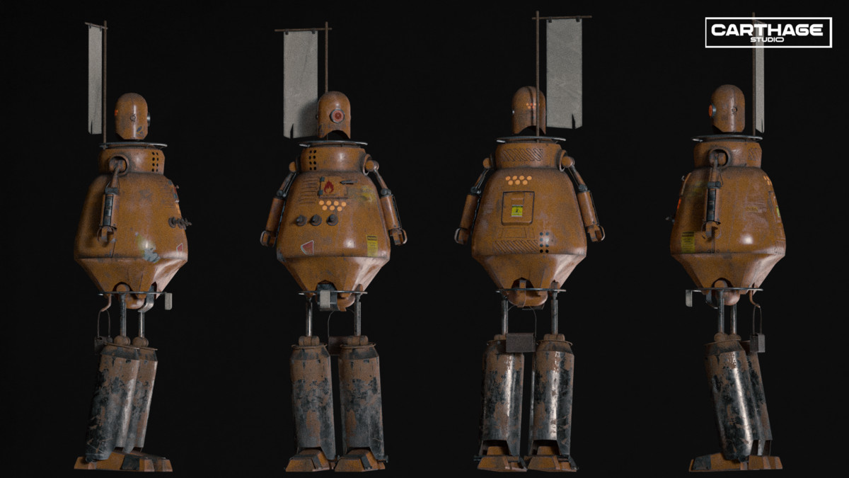 Vendor Robots NPC Bundle – 6 Rigged Game-Ready Characters