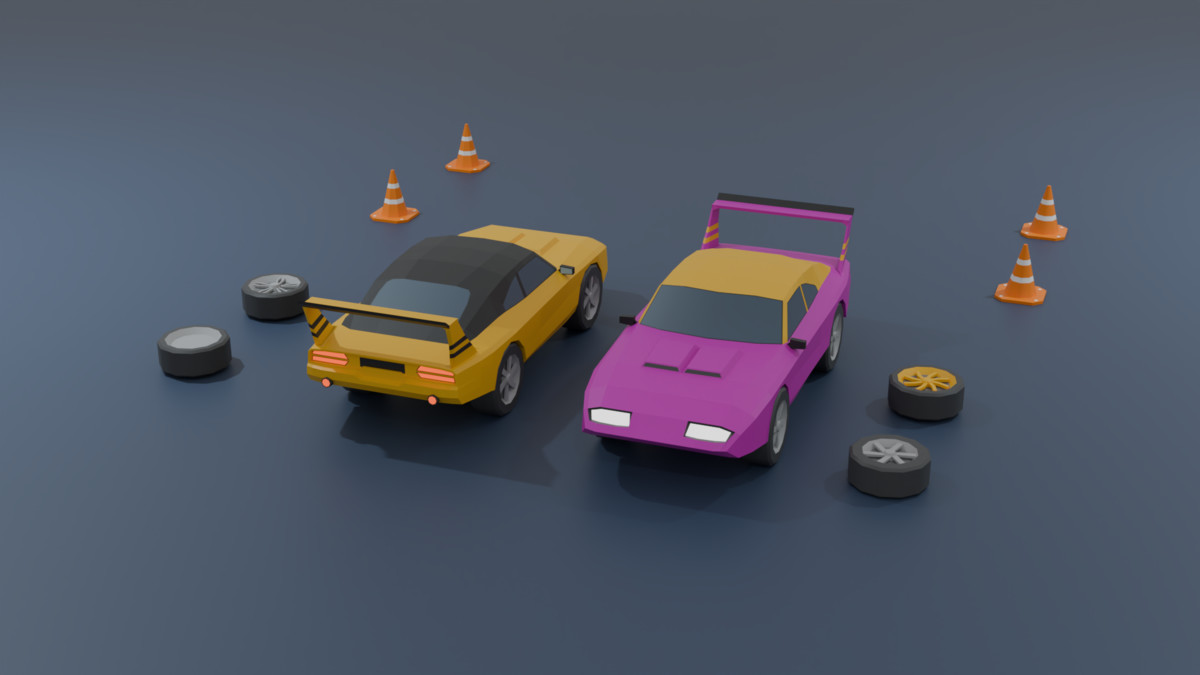 Mobile Optimize-Low Poly Cars