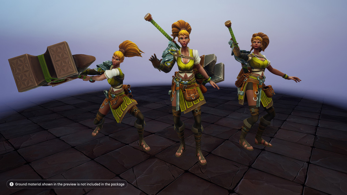 Stylized Blacksmith’s Forge: NPCs & Props Pack