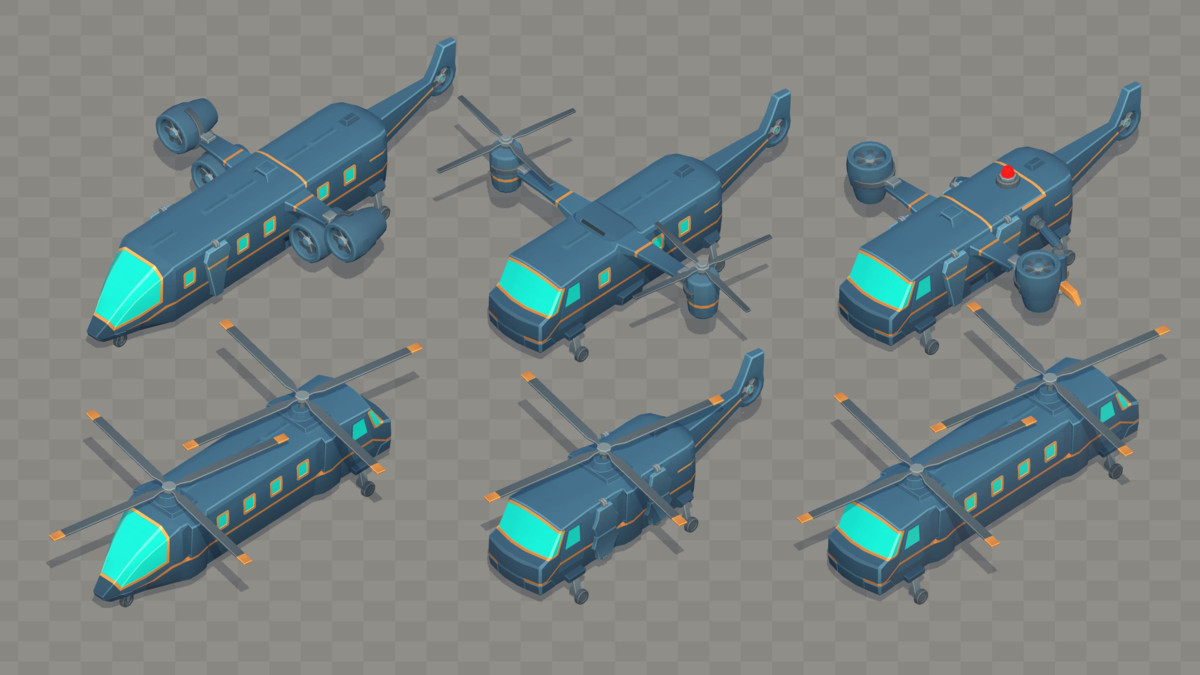 Low Poly Sci-Fi Modular Vehicle