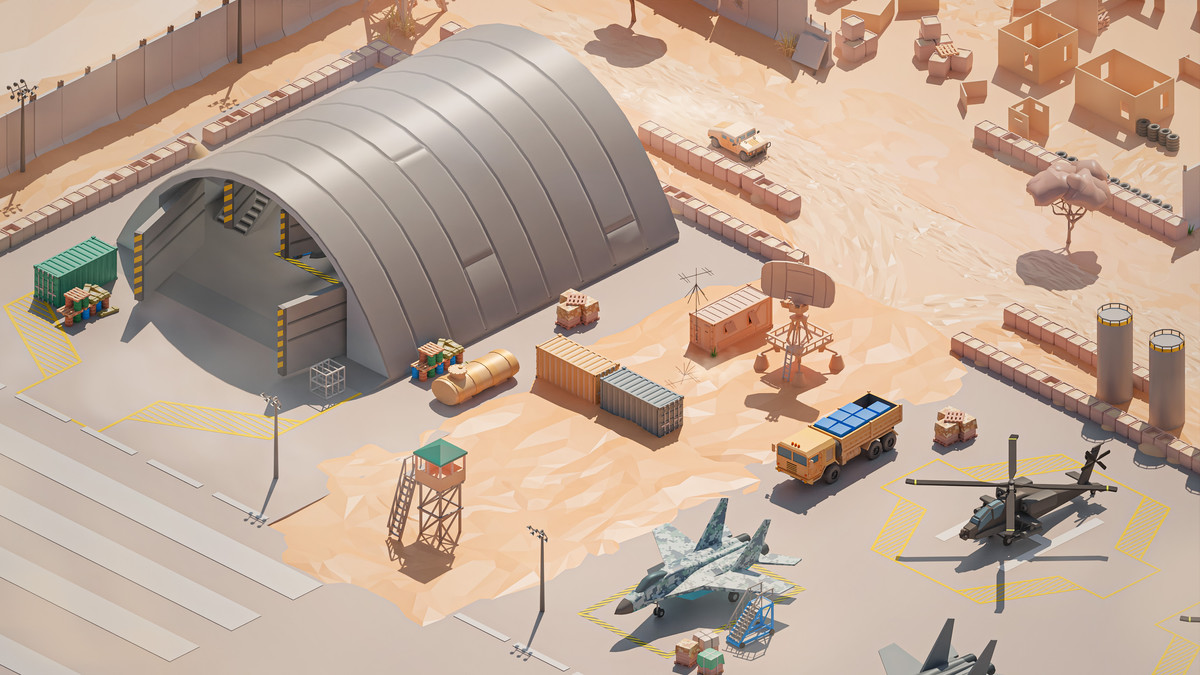 Military Desert - Low Poly 3D Models Pack