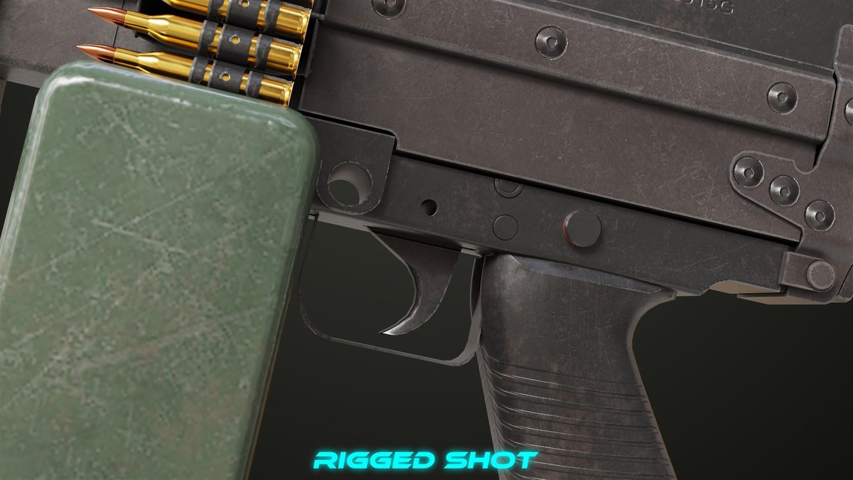 Machine Gun 12 URP HDRP Textures