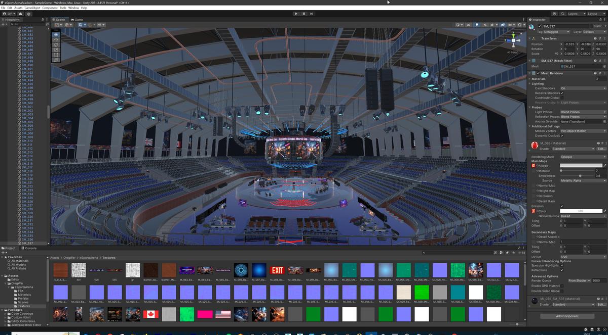 Futuristic Esports Arena Stadium – Tournament Stage 3d Environment Level