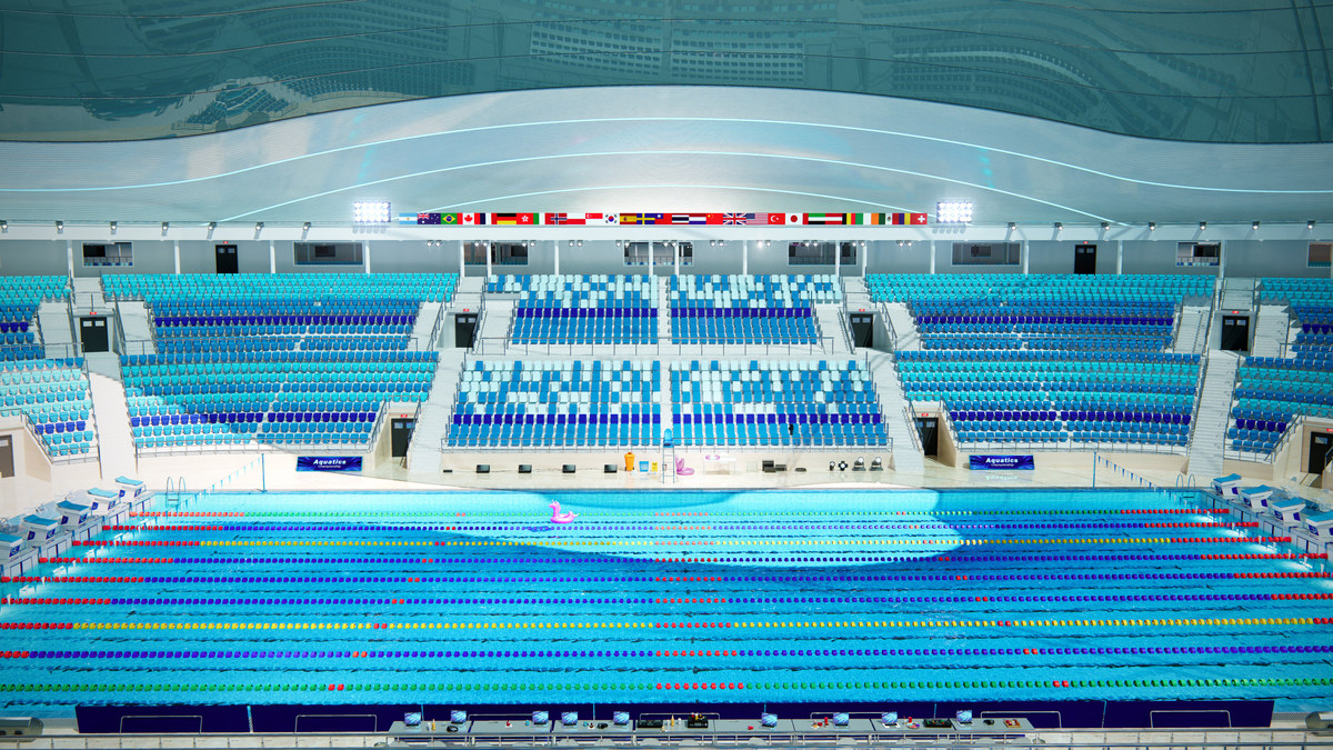 Olympic Aquatic Center Swimming Pool Modular Environment 3D